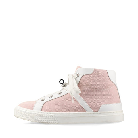 HERMES Daydream Framboise White Kelly Buckle High-Top Sneakers Size: 36 (23-9.3 inches) sneakers canvas pink WS16145