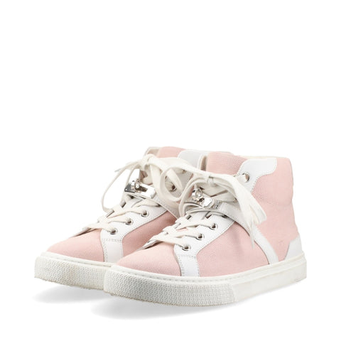 HERMES Daydream Framboise White Kelly Buckle High-Top Sneakers Size: 36 (23-9.3 inches) sneakers pink WS16145