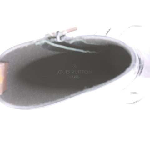 LOUIS VUITTON Silhouette Ankle Line Heel PVC Size: 37 Short Rain 9.4" boots black WS16147