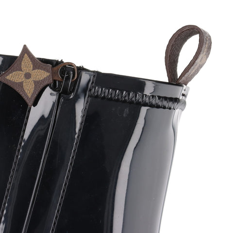 LOUIS VUITTON Silhouette Ankle Line Heel PVC Size: 37 Short Rain 9.4" boots black WS16147