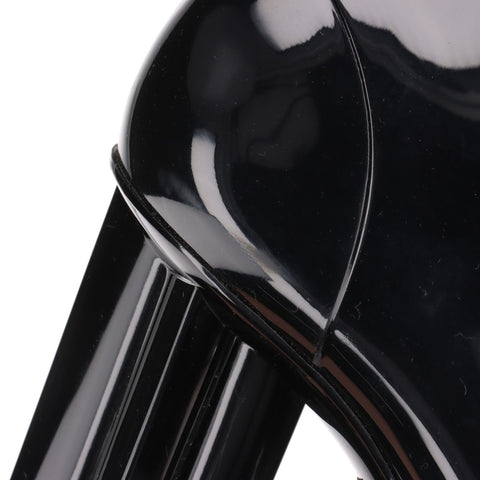 LOUIS VUITTON Silhouette Ankle Line Heel PVC Size: 37 Short Rain 9.4" boots black WS16147