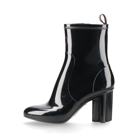LOUIS VUITTON Silhouette Ankle Line Heel PVC Size: 37 Short Rain 9.4