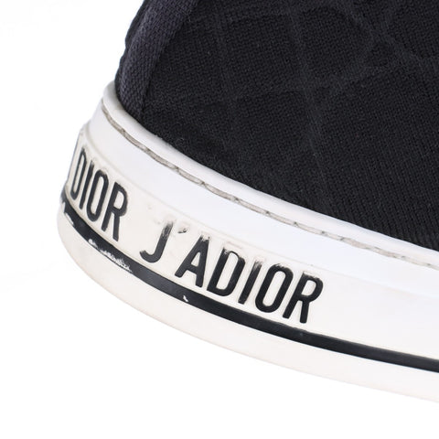 Christian Dior 37.5 9.4" WALK'N'DIOR Baskets montantes Cannage en toile noir WS16151