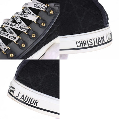 Christian Dior 37.5 9.4" WALK'N'DIOR Baskets montantes Cannage en toile noir WS16151