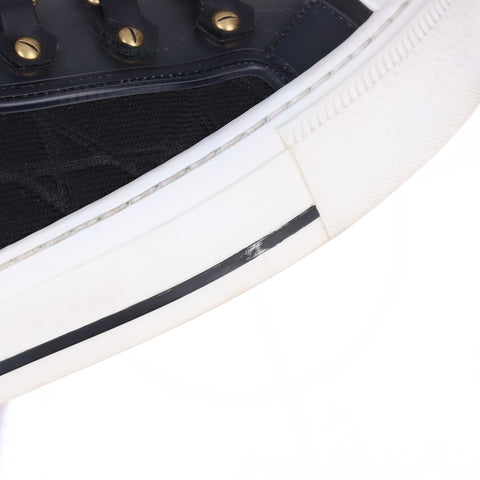 Christian Dior 37.5 9.4" WALK'N'DIOR Baskets montantes Cannage en toile noir WS16151