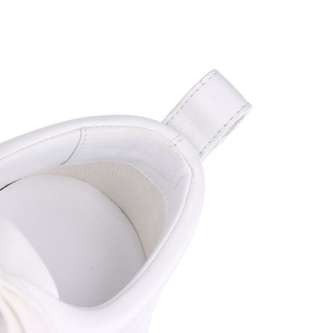 HERMES Happy Leather Low Cut Taille: 35 8.9" baskets cuir blanc WS16152