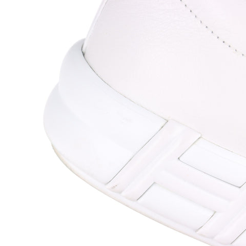 HERMES Happy Leather Low Cut Taille: 35 8.9" baskets cuir blanc WS16152