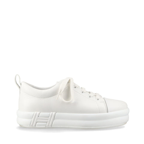 HERMES Happy Leather Low Cut Size:35 8.9" sneakers white WS16152