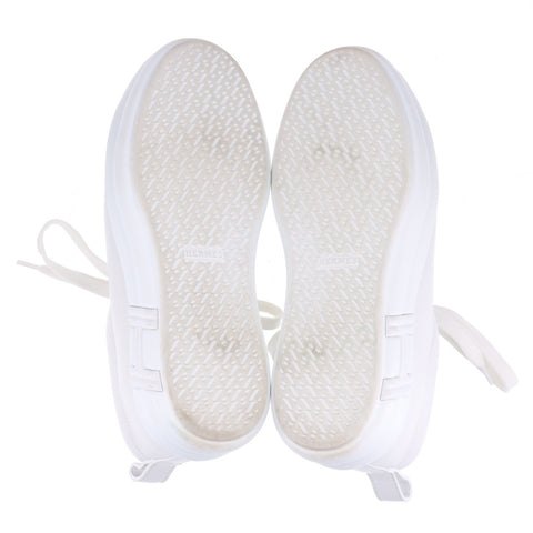 HERMES Happy Leather Low Cut Taille: 35 8.9" baskets cuir blanc WS16152
