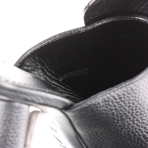 LOUIS VUITTON Indiana Mule Leather Logo Heel 39 Sandals leather black WS16153