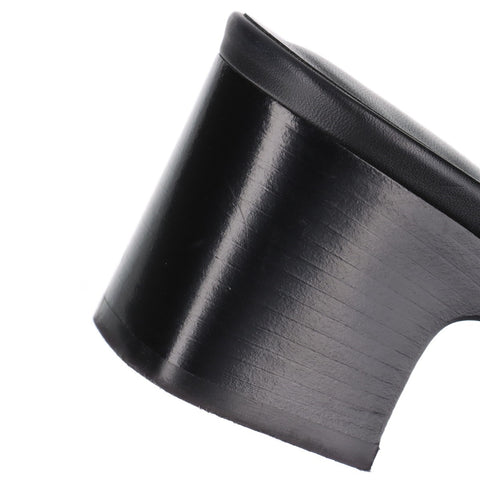 HERMES Dreamy Heel Leather Size:39 Sandals leather black WS16155