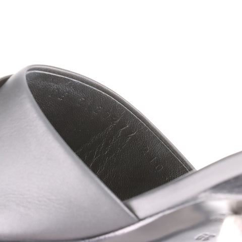 HERMES Dreamy Heel Leather Size:39 Sandals leather black WS16155