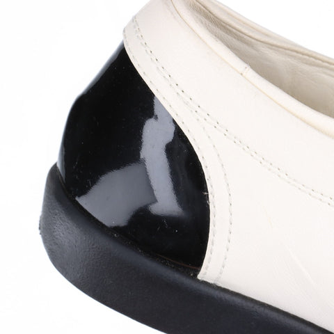 CHANEL Leather COCO Mark low cut shoes around 9.1" sneakers Ivory WS16157