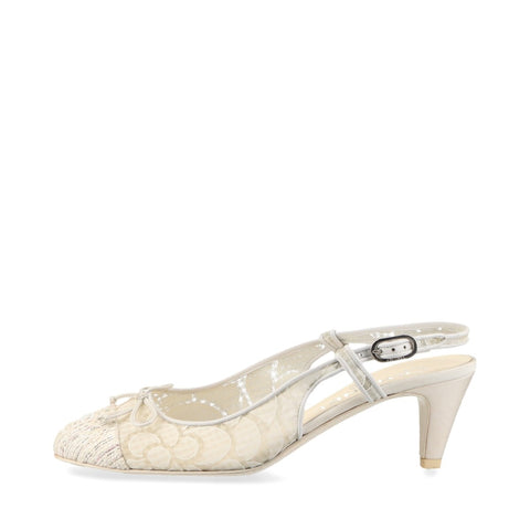 CHANEL Tweed Heel COCO Mark Size:35.5 8.9