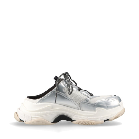 BALENCIAGA Triple S 11.4" Sandals Slip-On sneakers Silver WS16163