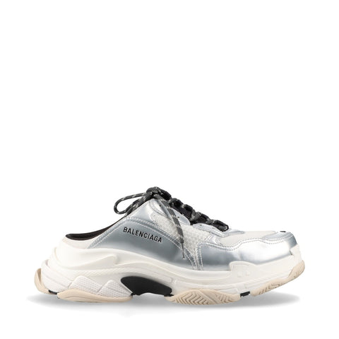 BALENCIAGA Triple S 11.4" Sandals Slip-On sneakers Silver WS16163