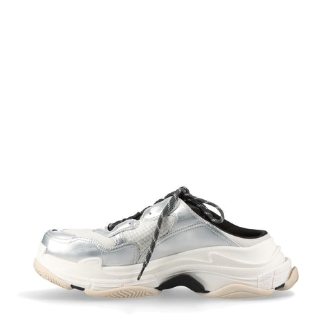 BALENCIAGA Triple S 11.4" Sandals Slip-On sneakers Silver WS16163