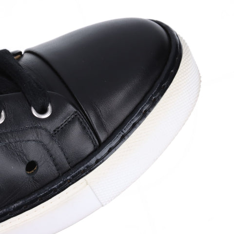 HERMES Leather high-top studs Size:38 9.6" sneakers black WS16165
