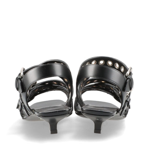 GUCCI Leather heel Size: 36 9.3" Sandals black WS16166