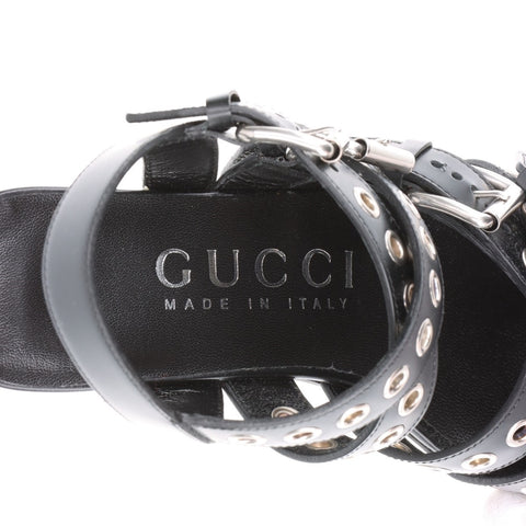GUCCI Leather heel Size: 36 9.3" Sandals black WS16166