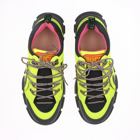 GUCCI Flash Trek Neon Size 9 Low-Cut sneakers yellow WS16167
