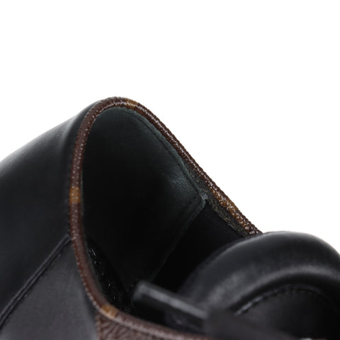 LOUIS VUITTON LV Bobur Line Leather Leather Shoes Size: 34.5 Monogram Low-Cut boots black WS16168