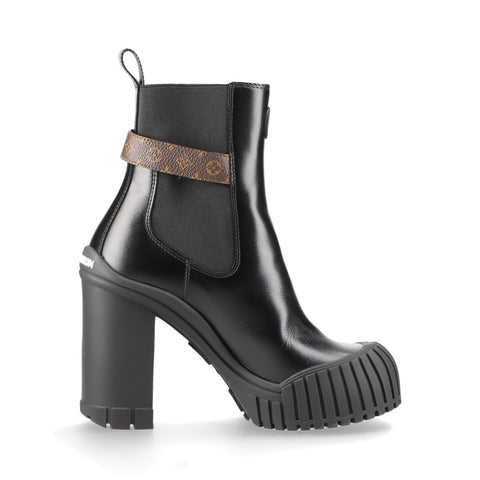 LOUIS VUITTON Ruby Ankle Shorts Size:35 Leather boots leather black WS16170