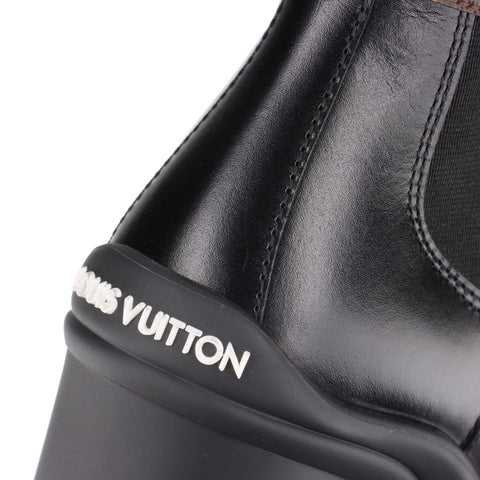 LOUIS VUITTON Ruby Ankle Shorts Size:35 Leather boots black WS16170