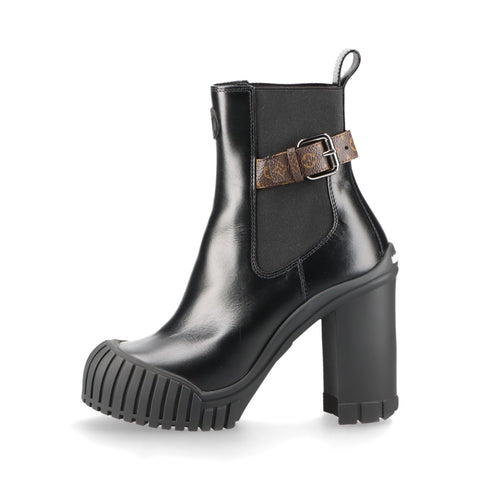 LOUIS VUITTON Ruby Ankle Shorts Size:35 Leather boots leather black WS16170