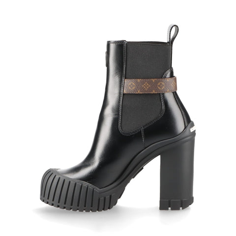 LOUIS VUITTON Ruby Ankle Shorts Size:35 Leather boots leather black WS16170