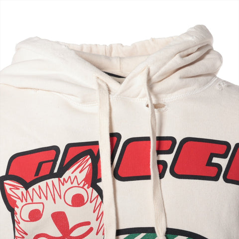 GUCCI Cat Logo Distressed XS Parker Ivory WS16176