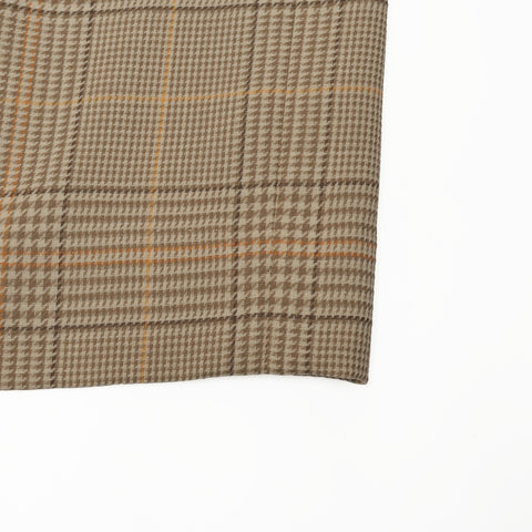 BURBERRY 9AR Check Skirt Wool Set suit Brown WS16179