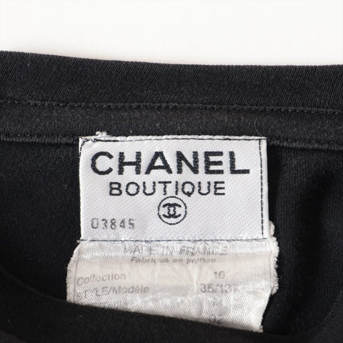 CHANEL M logo cotton Short sleeve T-shirt black WS16180