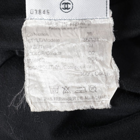 CHANEL M logo cotton Short sleeve T-shirt black WS16180