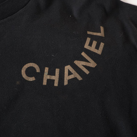 CHANEL M logo cotton Short sleeve T-shirt black WS16180