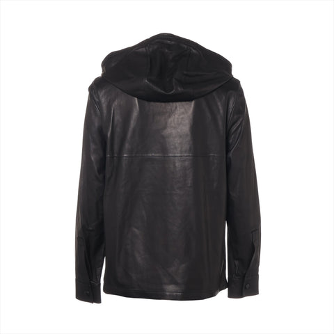 YVES SAINT LAURENT Lamb leather jacket size 36 Parker black WS16191