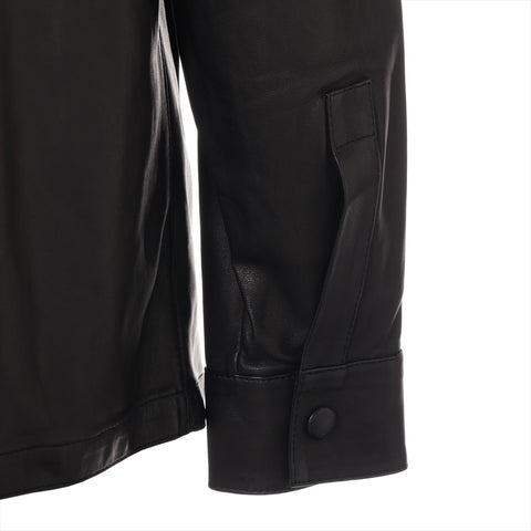 YVES SAINT LAURENT Lamb leather jacket size 36 Parker black WS16191