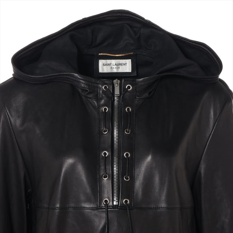 YVES SAINT LAURENT Lamb leather jacket size 36 Parker black WS16191