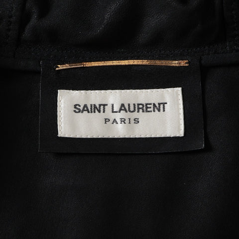 YVES SAINT LAURENT Lamb leather jacket size 36 Parker black WS16191