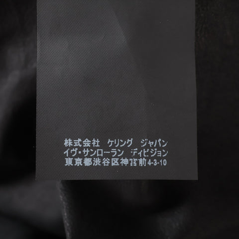 YVES SAINT LAURENT Lamb leather jacket size 36 Parker black WS16191