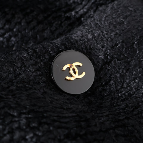 CHANEL 95A 1995 Rayon COCO Mark Button Cardigan cardigan black WS16192