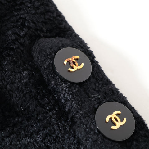 CHANEL 95A 1995 Rayon COCO Mark Button Cardigan cardigan black WS16192