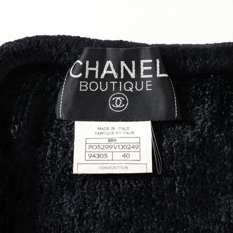 CHANEL 95A 1995 Rayon COCO Mark Button Cardigan cardigan black WS16192