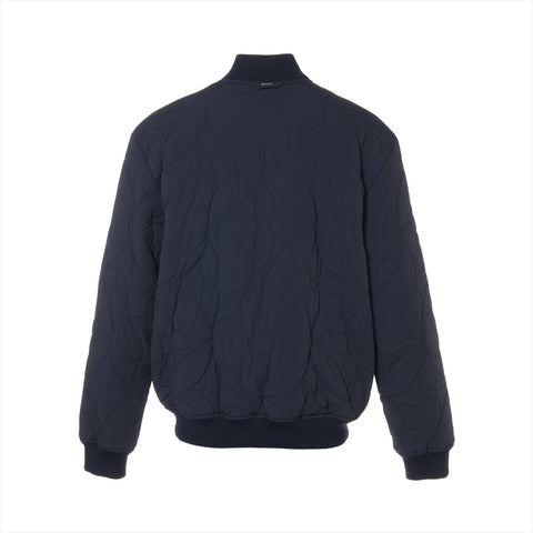 LOUIS VUITTON 22 Stainless Steel LVSE Flower Quilted Hoodie 50 Jacket Navy WS16194