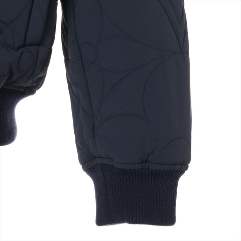 LOUIS VUITTON 22 Stainless Steel LVSE Flower Quilted Hoodie 50 Jacket Navy WS16194