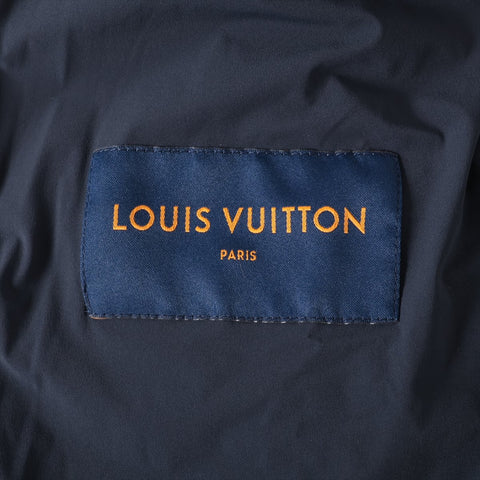 LOUIS VUITTON 22 Stainless Steel LVSE Flower Quilted Hoodie 50 Jacket Navy WS16194