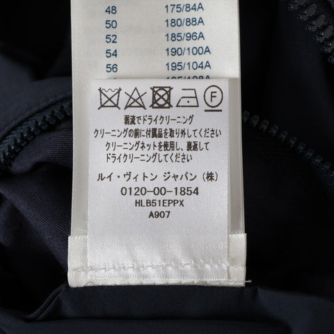 LOUIS VUITTON 22 Stainless Steel LVSE Flower Quilted Hoodie 50 Jacket Navy WS16194