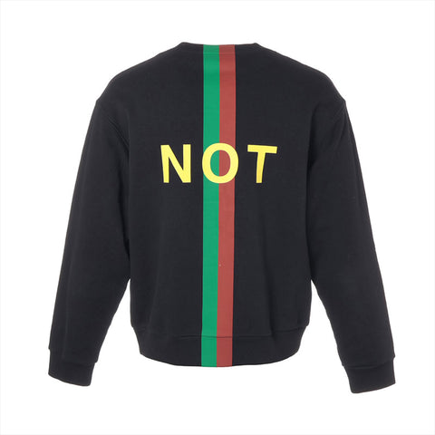 GUCCI XS Fake Not Print 20AW Cotton sweat black WS16195