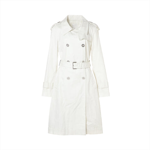 CELINE Size: 38 Cotton Trench coat white WS16197