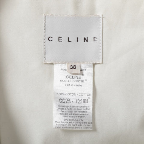 CELINE Size: 38 Cotton Trench coat white WS16197